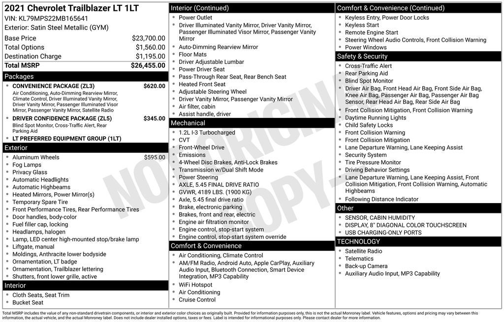 2021 Chevrolet TrailBlazer LT