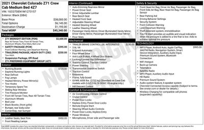 2021 Chevrolet Colorado Z71