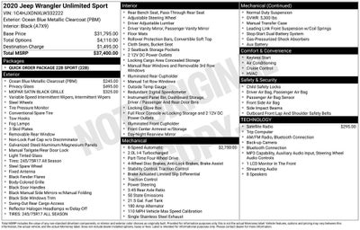 2020 Jeep Wrangler Unlimited Sport