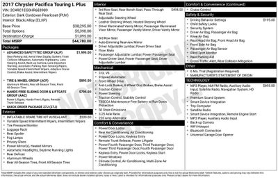 2017 Chrysler Pacifica Touring L Plus