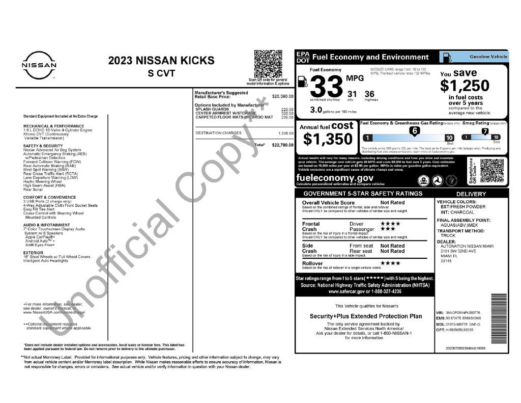 2023 Nissan Kicks S