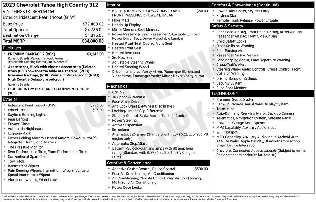 2023 Chevrolet Tahoe High Country
