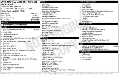 2021 RAM 1500 Classic SLT