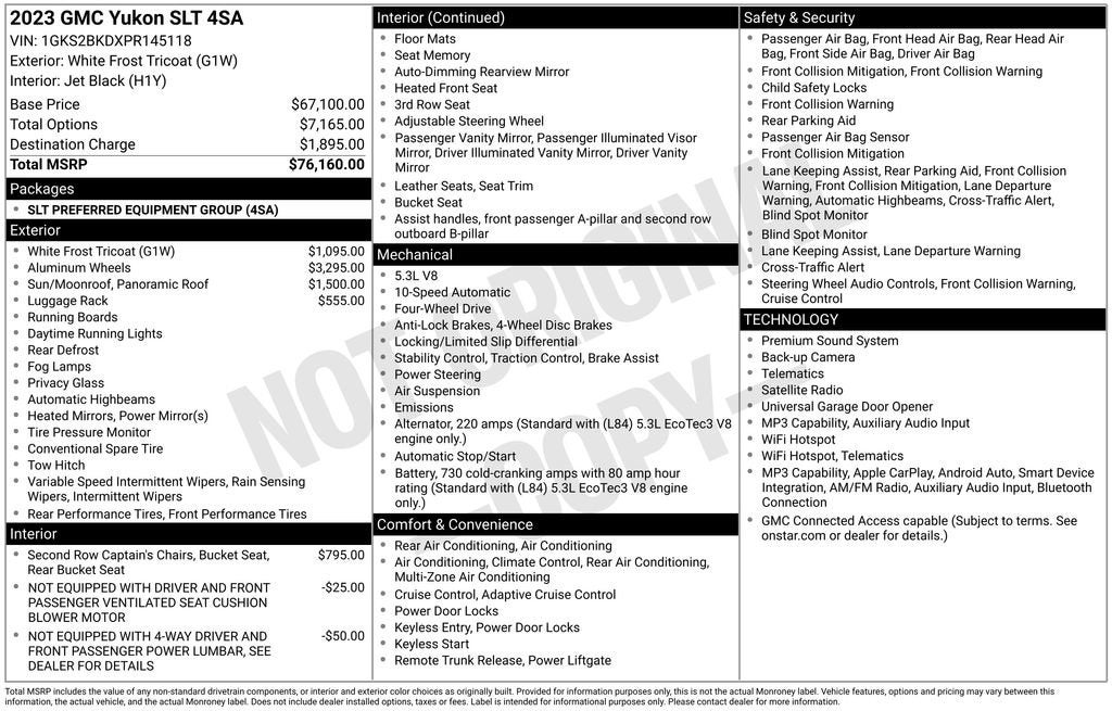 2023 GMC Yukon SLT