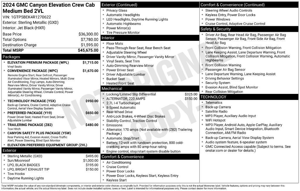 2024 GMC Canyon Elevation