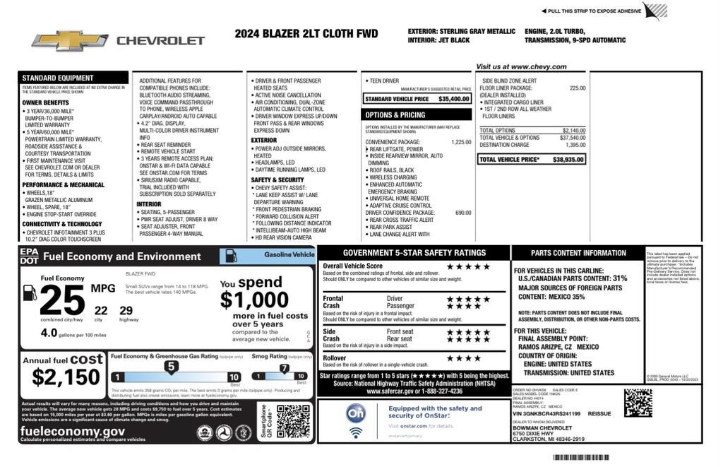 2024 Chevrolet Blazer 2LT