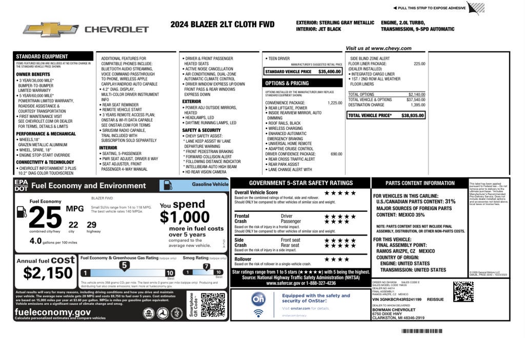 2024 Chevrolet Blazer 2LT