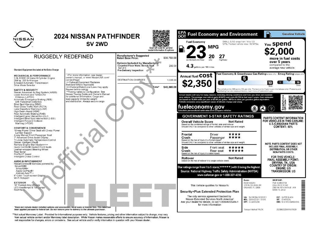 2024 Nissan Pathfinder SV