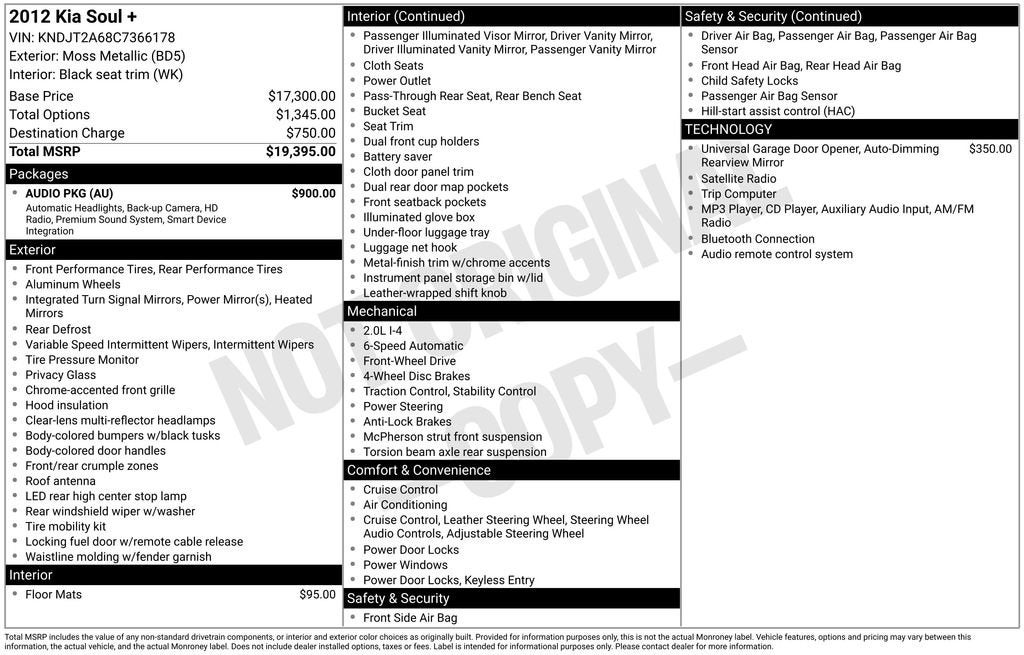 2012 Kia Soul +