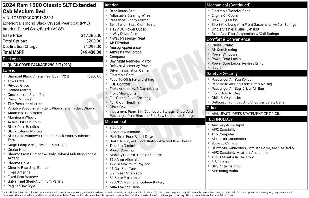 2024 RAM 1500 Classic SLT