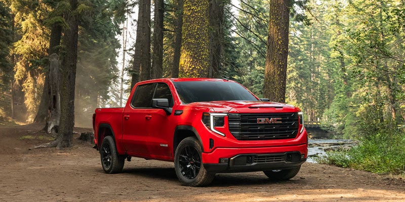 2026 GMC Sierra 1500 in red with side view