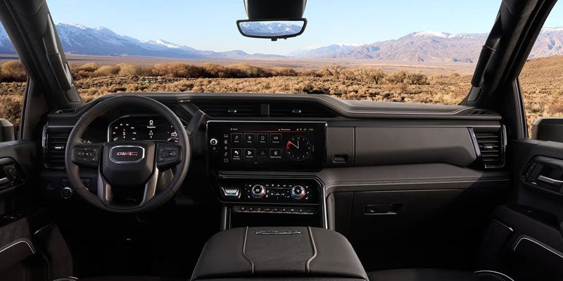 Driver view and cockpit space in 2026 GMC Sierra 2500HD